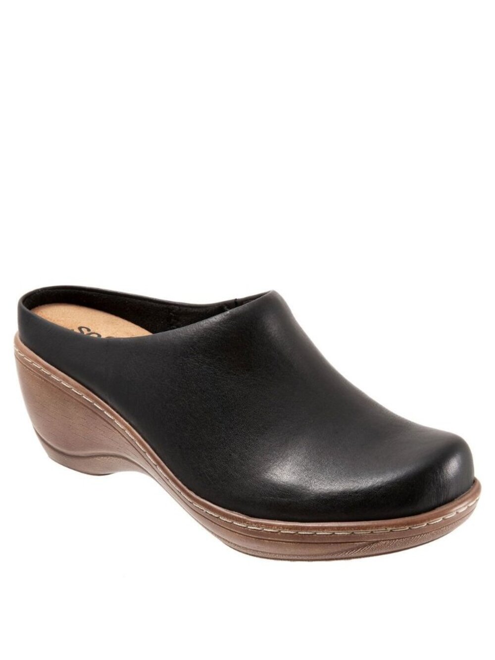 Softwalk Womens Madison Slip-Resistant Slip on Clog Black Size 10M NWB